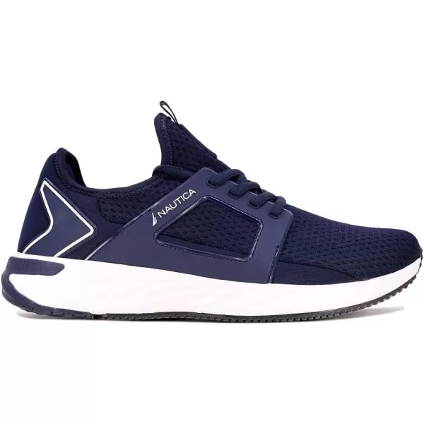 Nautica Mens Sneakers Athletic Comfortable Casual LaceUp Fashion Walking ShoesNavy White Arano