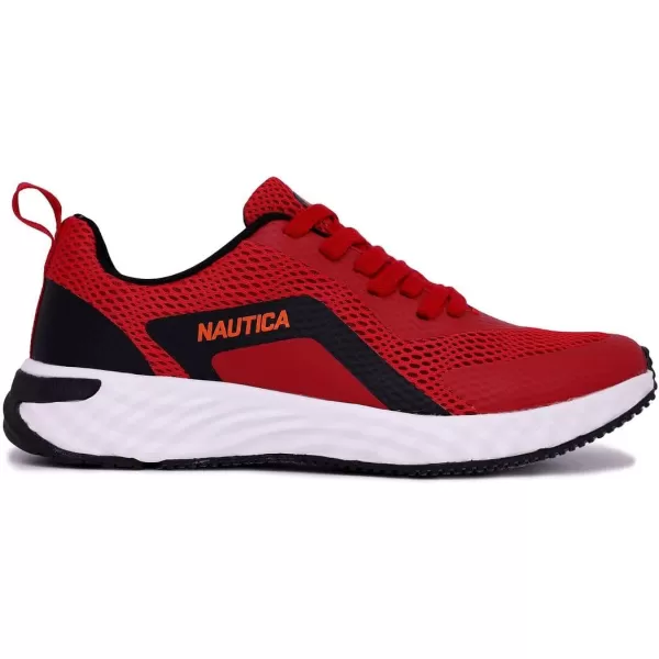 Nautica Mens Sneakers Athletic Comfortable Casual LaceUp Fashion Walking ShoesRed Black Cofield