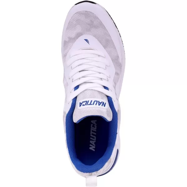 Nautica Mens Sneakers Athletic Comfortable Casual LaceUp Fashion Walking ShoesWhite Colbalt Cofield