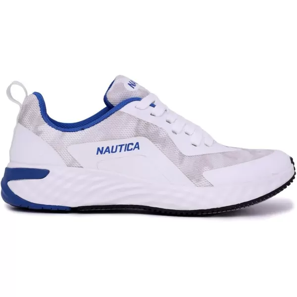 Nautica Mens Sneakers Athletic Comfortable Casual LaceUp Fashion Walking ShoesWhite Colbalt Cofield