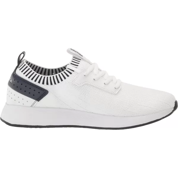 Nautica Mens Sneakers Athletic Comfortable Casual LaceUp Fashion Walking ShoesWhite Knit