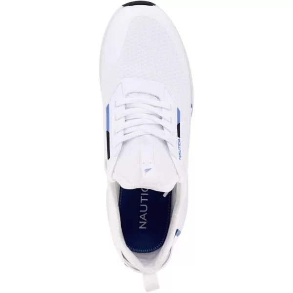 Nautica Mens Sneakers Athletic Comfortable Casual LaceUp Fashion Walking ShoesWhite Royal Niro