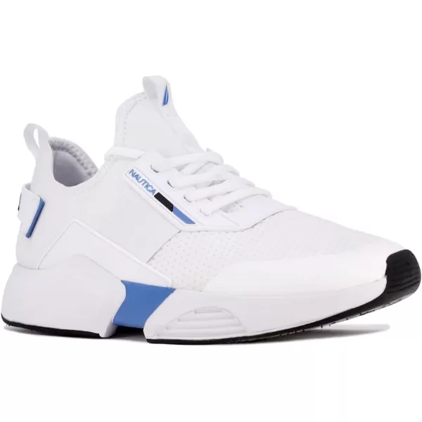 Nautica Mens Sneakers Athletic Comfortable Casual LaceUp Fashion Walking ShoesWhite Royal Niro