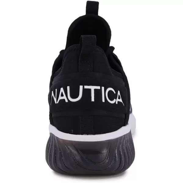 Nautica Mens Sneakers Comfortable Casual LaceUp Fashion Walking Shoes Lightweight JoggersBlack 1 Rainey Sport