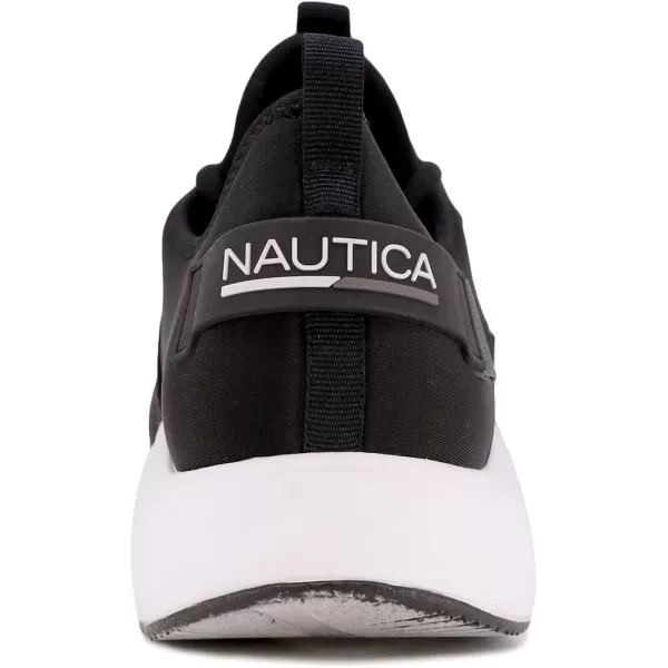 Nautica Mens Sneakers Comfortable Casual LaceUp Fashion Walking Shoes Lightweight JoggersBlack Charcoal Niro