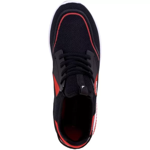 Nautica Mens Sneakers Comfortable Casual LaceUp Fashion Walking Shoes Lightweight JoggersBlack Red Vintro