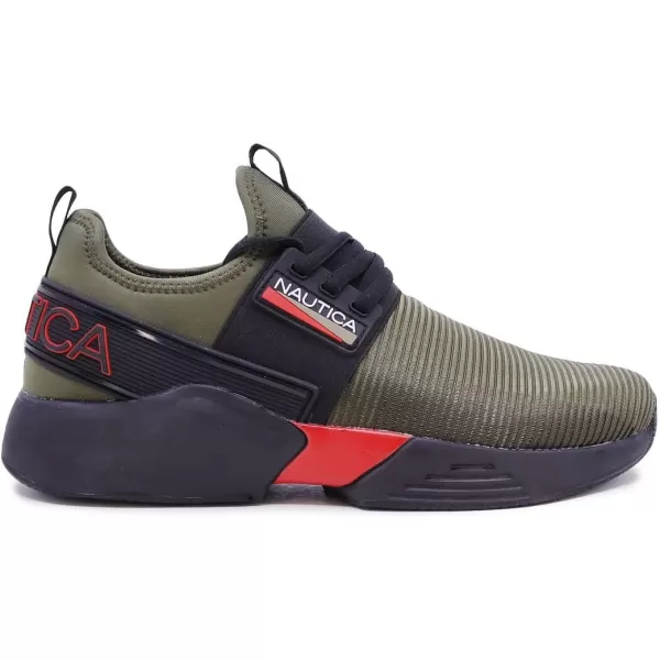 Nautica Mens Sneakers Comfortable Casual LaceUp Fashion Walking Shoes Lightweight JoggersOlive Nuray 2
