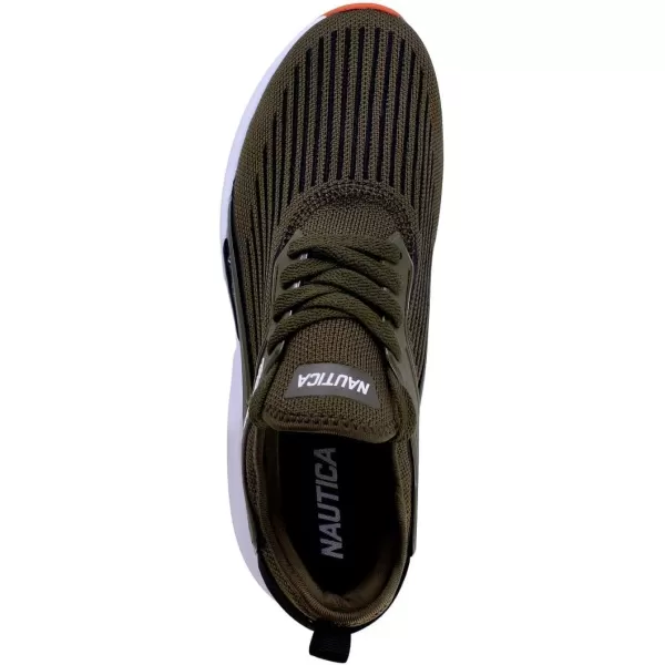 Nautica Mens Sneakers Comfortable Casual LaceUp Fashion Walking Shoes Lightweight JoggersOlive Orange Andino 2