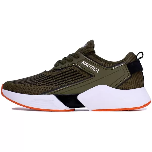 Nautica Mens Sneakers Comfortable Casual LaceUp Fashion Walking Shoes Lightweight JoggersOlive Orange Andino 2
