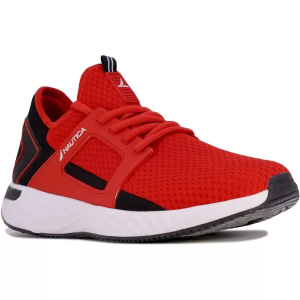 Nautica Mens Sneakers Comfortable Casual LaceUp Fashion Walking Shoes Lightweight JoggersRed 1 Arano