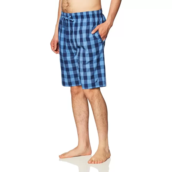 Nautica Mens Soft Woven 100 Cotton Elastic Waistband Sleep Pajama ShortNavy