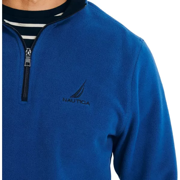 Nautica Mens Solid 14 Zip Fleece SweatshirtLimoges