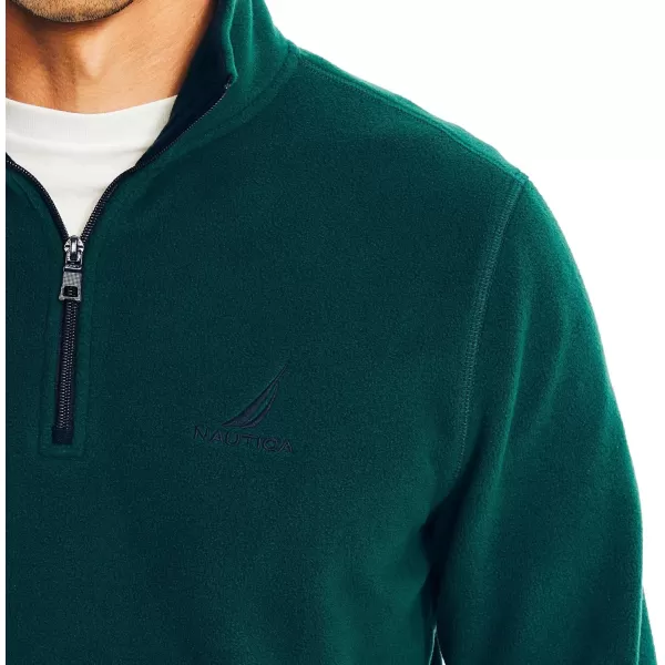 Nautica Mens Solid 14 Zip Fleece SweatshirtNautex Collection FallWinter 2024 Tidal Green