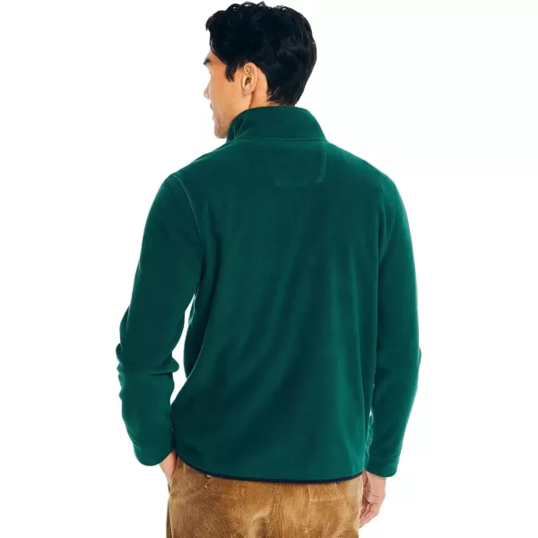 Nautica Mens Solid 14 Zip Fleece SweatshirtNautex Collection FallWinter 2024 Tidal Green