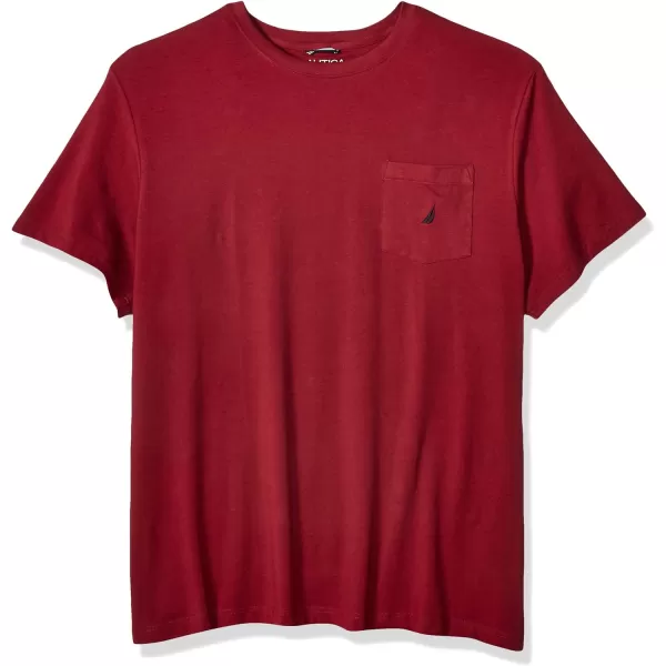 Nautica Mens Solid Crew Neck Short Sleeve Pocket TShirtBarolo