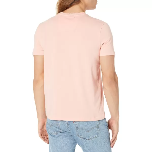 Nautica Mens Solid Crew Neck Short Sleeve Pocket TShirtCoral Sands