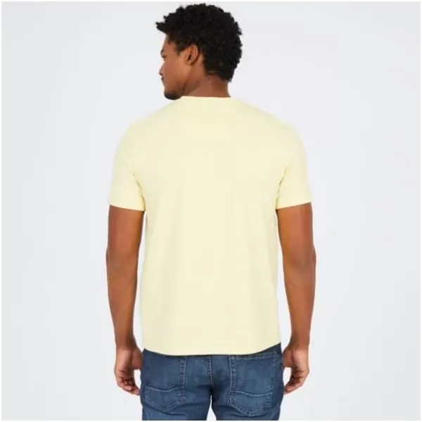 Nautica Mens Solid Crew Neck Short Sleeve Pocket TShirtFrench Vanilla