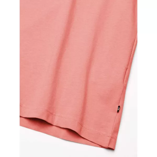 Nautica Mens Solid Crew Neck Short Sleeve Pocket TShirtPale Coral