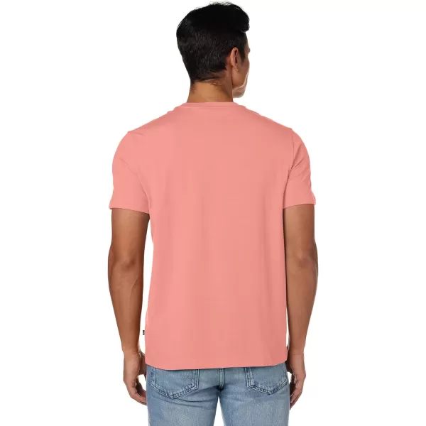 Nautica Mens Solid Crew Neck Short Sleeve Pocket TShirtPale Coral