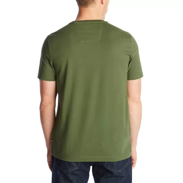 Nautica Mens Solid Crew Neck Short Sleeve Pocket TShirtPine Forest Green