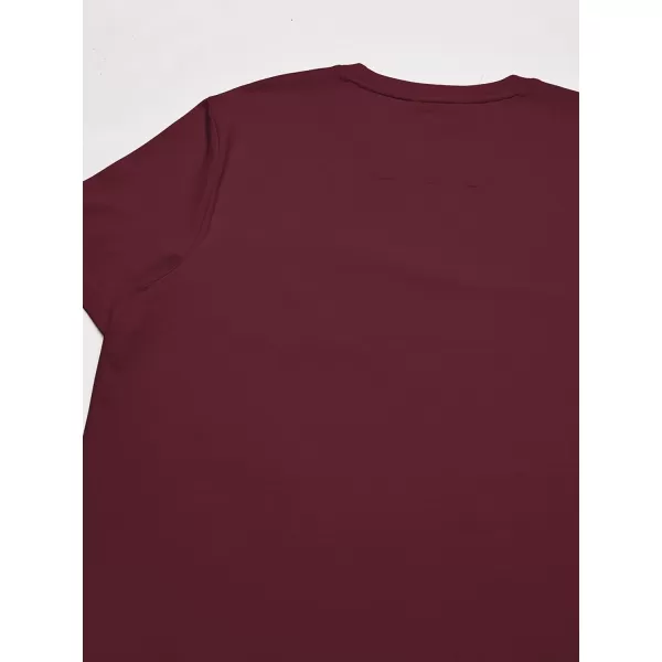 Nautica Mens Solid Crew Neck Short Sleeve Pocket TShirtShipwreck Burgundy