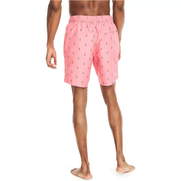 Nautica Mens Standard 8 Anchor Print QuickDry SwimTeaberry