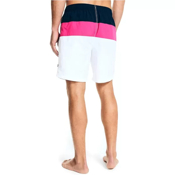 Nautica Mens Standard 8 Colorblock QuickDry SwimFuschia