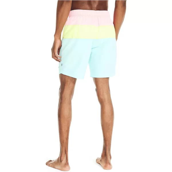 Nautica Mens Standard 8 Colorblock QuickDry SwimHighlight Pink