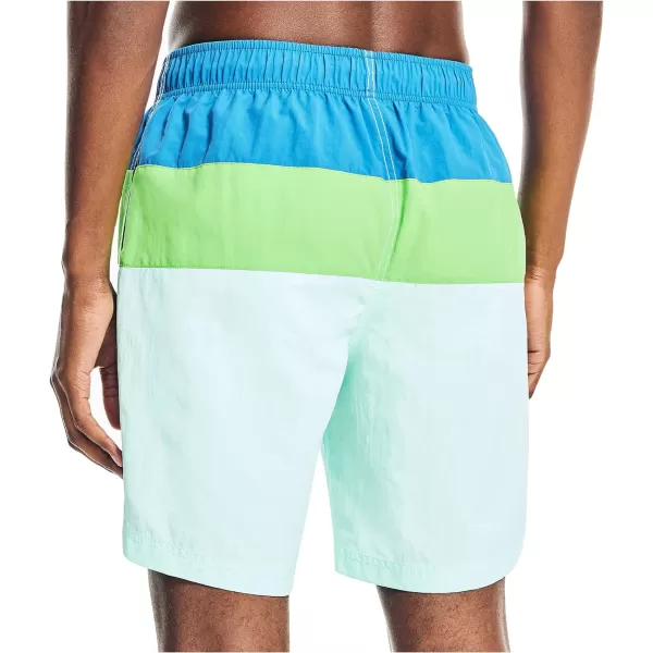 Nautica Mens Standard 8 Colorblock QuickDry SwimSpinner Blue