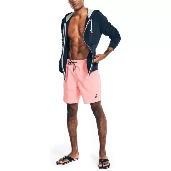 Nautica Mens Standard 8 Solid QuickDry Swim ShortTea Berry