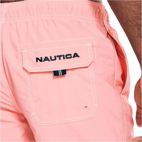 Nautica Mens Standard 8 Solid QuickDry Swim ShortTea Berry