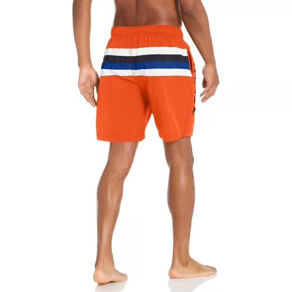 Nautica Mens Standard 8 Striped Colorblock QuickDry SwimTropic Orange