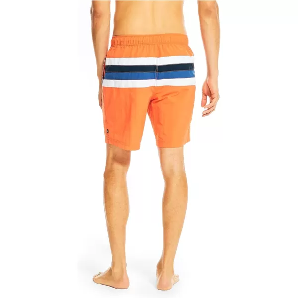 Nautica Mens Standard 8 Striped Colorblock QuickDry SwimTropic Orange