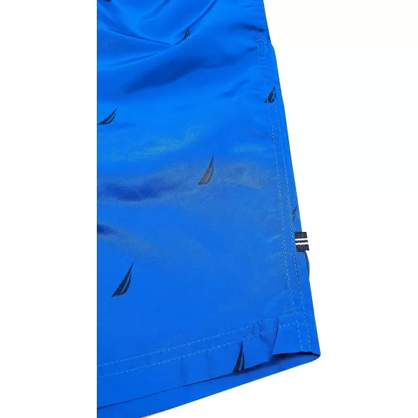 Nautica Mens Standard Quick Dry All Over JClass Sailboat Print Swim TrunkSpinner Blue