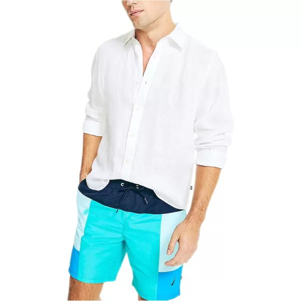 Nautica Mens Standard Sustainably Crafted 8 Colorblock SwimTropic Jade