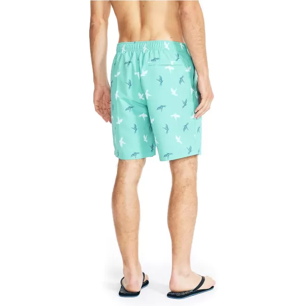 Nautica Mens Standard Sustainably Crafted 8 Parrot Print QuickDry SwimAqua Lagoon