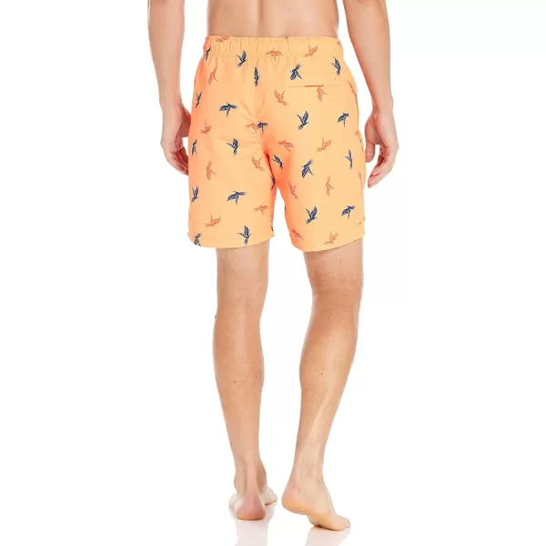 Nautica Mens Standard Sustainably Crafted 8 Parrot Print QuickDry SwimNectarine