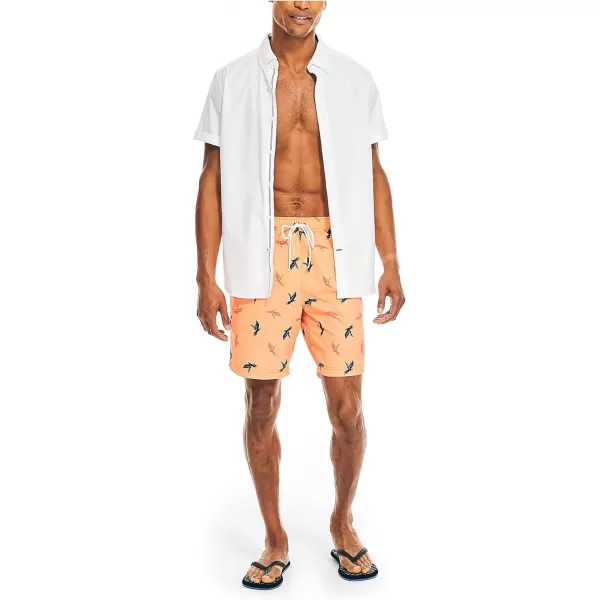 Nautica Mens Standard Sustainably Crafted 8 Parrot Print QuickDry SwimNectarine