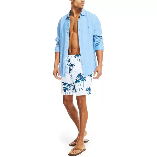 Nautica Mens Standard Sustainably Crafted 8 Swim ShortBright White