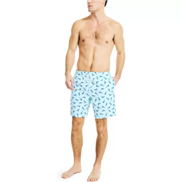 Nautica Mens Standard Sustainably Crafted 8 Swim ShortReel Aqua