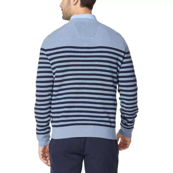 Nautica Mens Stripe Knit SweaterDeep Anchor Heather