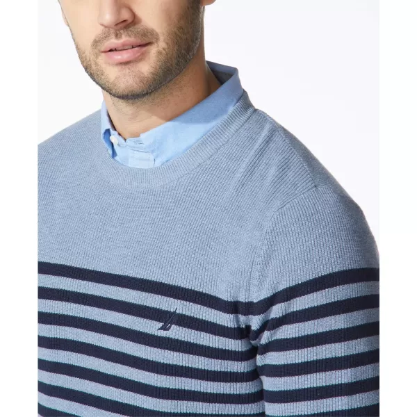 Nautica Mens Stripe Knit SweaterDeep Anchor Heather