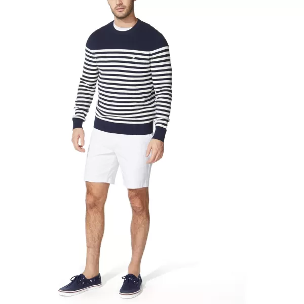 Nautica Mens Stripe Knit SweaterNavy