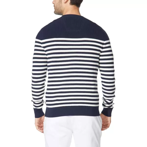 Nautica Mens Stripe Knit SweaterNavy