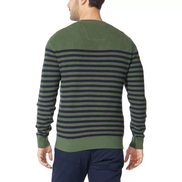 Nautica Mens Stripe Knit SweaterPine Forest