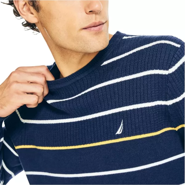 Nautica Mens Striped Crewneck SweaterNavy Seas