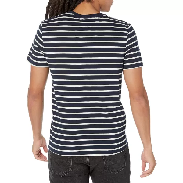 Nautica Mens Striped Crewneck TShirtNavy