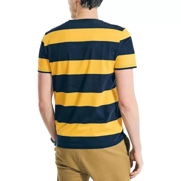 Nautica Mens Striped Crewneck TShirtNavy Seas