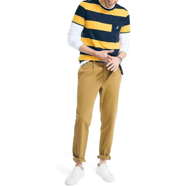 Nautica Mens Striped Crewneck TShirtNavy Seas
