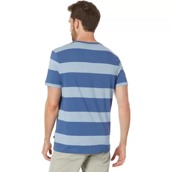 Nautica Mens Striped Crewneck TShirtUnion Blue